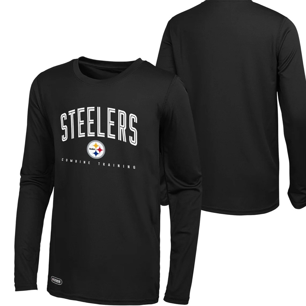 NWT [Outerstuff] Pittsburgh Steelers NFL Long-Sleeved Performance Shirt Mens XXL - Picture 2 of 7